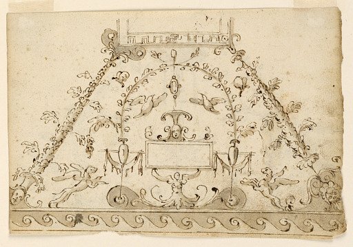 Two Projects for Painted Grotesque Decorations of a Ceiling
