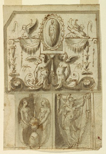 Design for the Painted Decorations of Three Panels