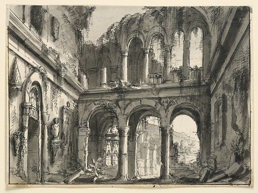 Stage Design, Interior of Ruined Renaissance Palace