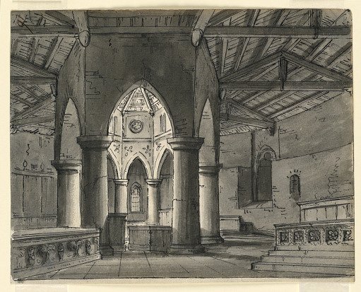 Stage Design, Interior of Gothic Chapel