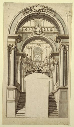 Staircase to Arcade in Bishop’s Palace
