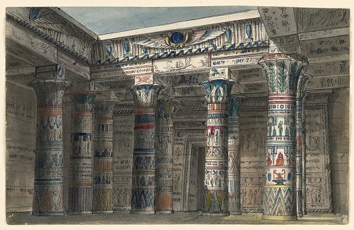 Stage Design, Egyptian Courtyard