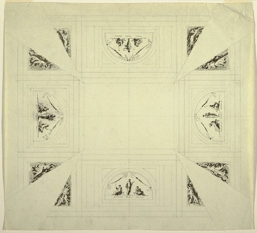 Ceiling Design for Room in Palazzo Quirinale, Rome
