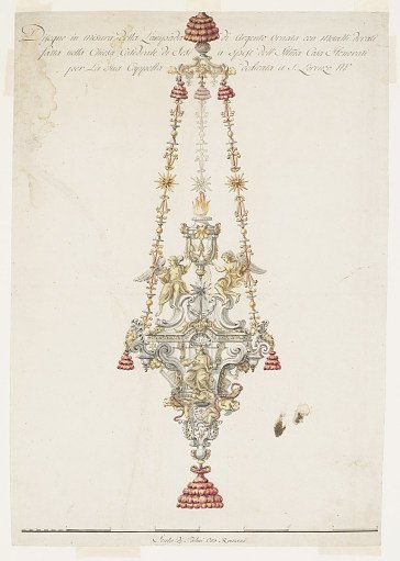 An Altar Lamp in the Family Chapel of the Honorati in the Cathedral in Jesi