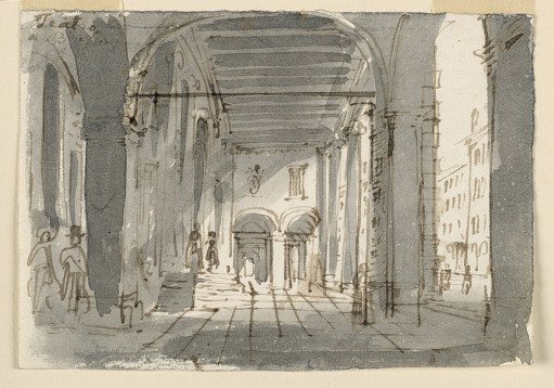 Portico at Entrance of Theatre at Brescia