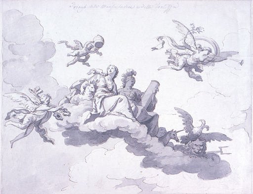 Design for a Painted Ceiling: Triumph of Meekness and Strength