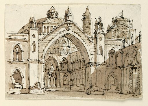 Stage Design, Exterior of Gothic Church