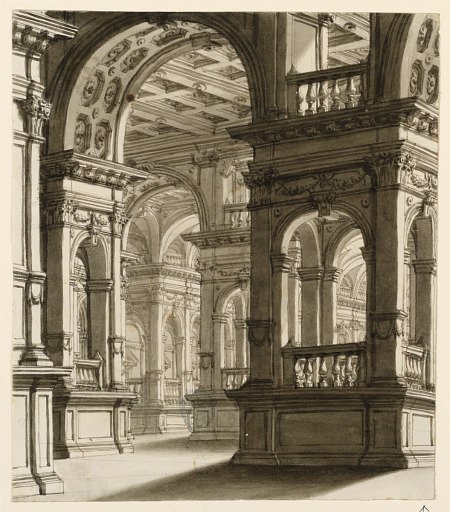 Stage Design, Interior of Renaissance Portico