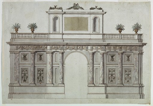 Project for an Elevation of Garden Architecture (Entrance to a Villa or Garden)