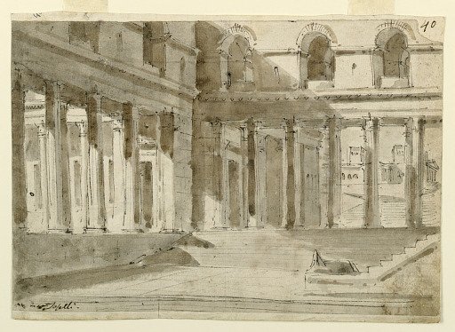 Stage Design, Palace Court with Stairs