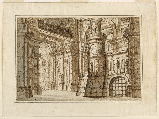 Stage Design of a Prison Interior