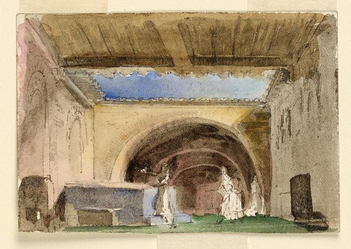 Stage Design, Interior of House and Court