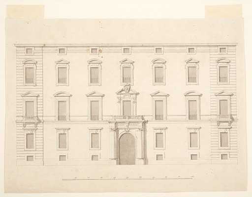 Elevation of a mansion for the marchese Genzani
