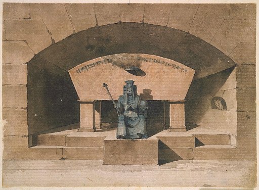 Sepulcher with Death Seated and Crowned
