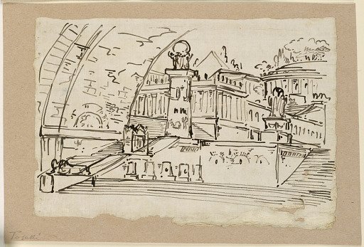 Stage Design, Group of Antique Buildings