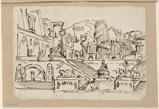 Stage Design, Group of Antique Buildings
