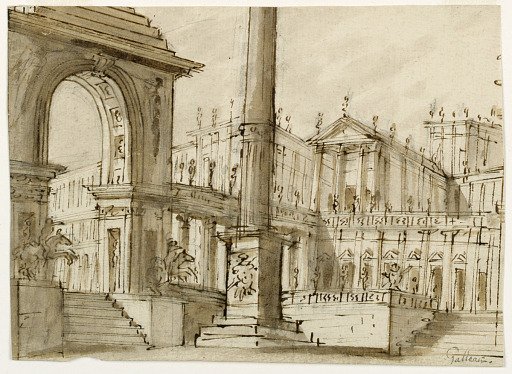 Stage Design: Palace Entrance with Arch