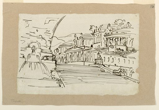 Stage Design, Group of Antique Buildings