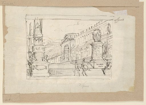 Curtain Design, Soldiers at a Flight of Steps
