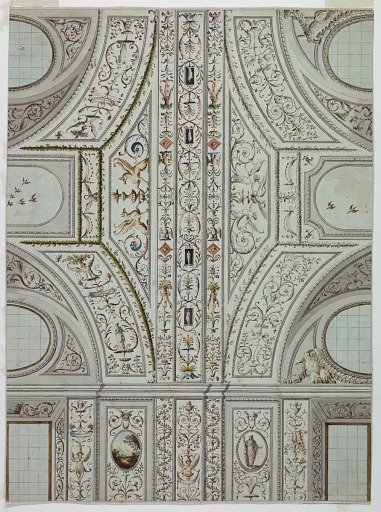 Design for Wall and Ceiling Decoration with Grotesques and Plants