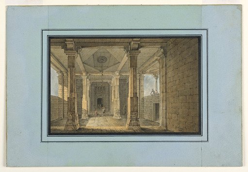 Stage Design, Entrance to an Oriental Temple
