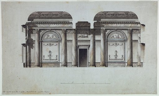 Wall Elevation, Alexander Palace, Tsarkoie-Selo, Russia