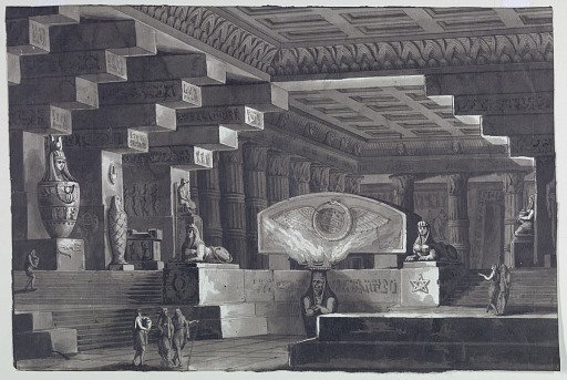 Stage Design, Interior of Egyptian Temple