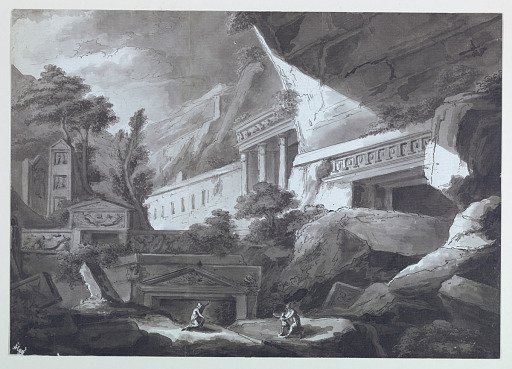 Stage Design, Valley with Classical Ruins