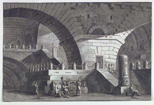 Stage Design, Prison Interior with the Death of Socrates