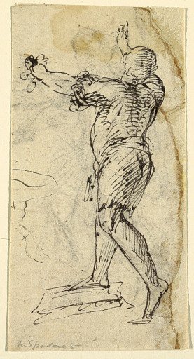 Standing Man with Raised Arms