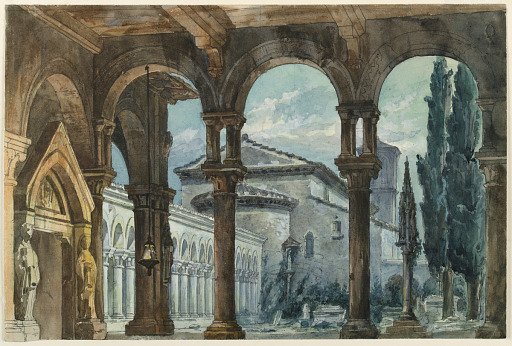 Stage Design, Cloister at Night
