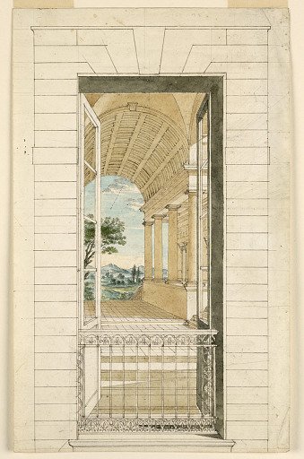 Stage Design, View Through Open Door