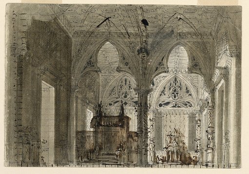 Stage Design, Interior of Gothic Church