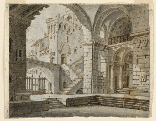 Stage Design: Court in Gothic Castle