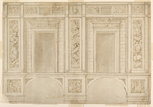 Part of a painted facade