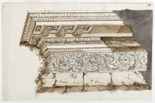 Fragment of Entablature in the Classical Style
