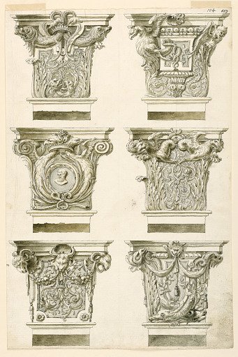 Six capitals of pillars, with alternative suggestions