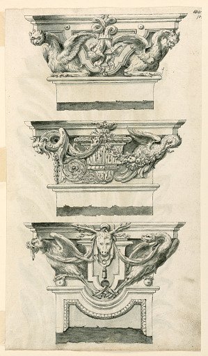 Three capitals of pillars, with alternative suggestions