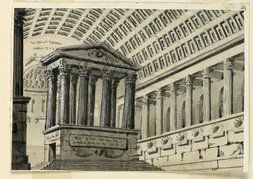 Stage Design, Interior of a Sepulchral Hall