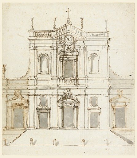 Façade with the Albani Arms