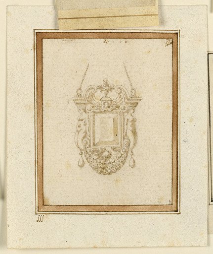 Design for pendant with caryatids