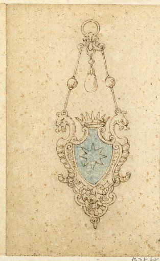 Design for pendant with sea horses