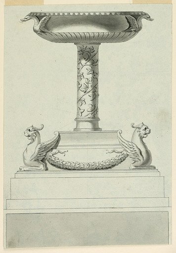 Project for a marble flower bowl