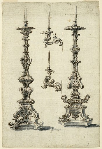 Designs for Altar Candlesticks and Candle Brackets