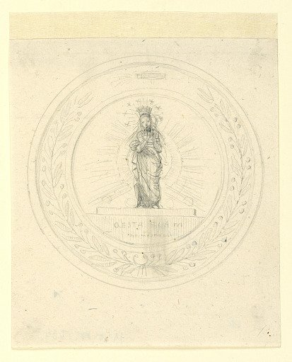 A Circular Medallion With the Immaculate Conception