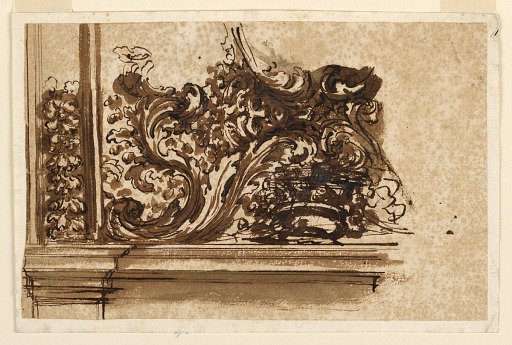 Design for the Stucco Decoration of a Vaulted Ceiling