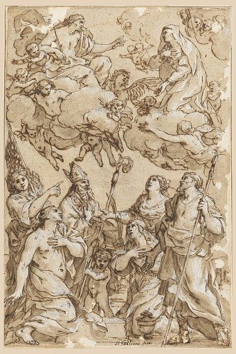 Christ and the Virgin with Patron Saints of Pistoia