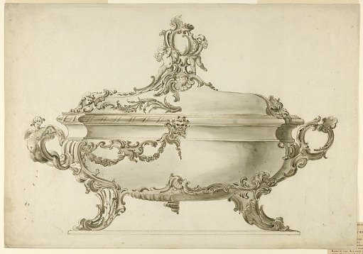 The Elevation of a Silver or Silver Gilt Tureen
