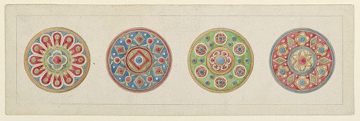 Four Designs for Brooches in the "Byzantine" Style