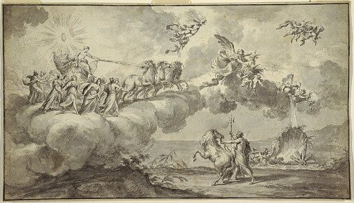 Tapestry Design: Apollo in his Chariot Led by Aurora